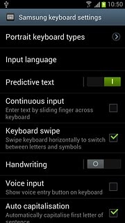 Press Predictive text.
