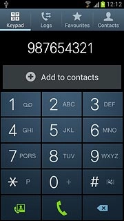 Key in the required number and press the call icon.
