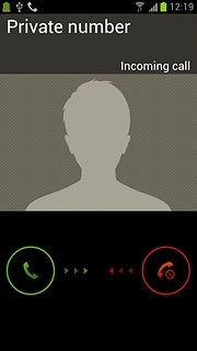 Press and drag the accept call icon right.