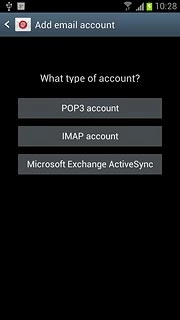 Press Microsoft Exchange ActiveSync.