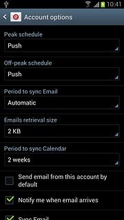 Press Period to sync Email.