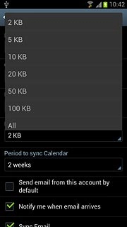 Press the required setting.