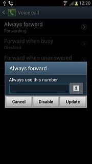Press Disable.Repeat until all diverts have been cancelled.