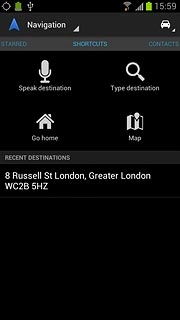 Press Type destination.