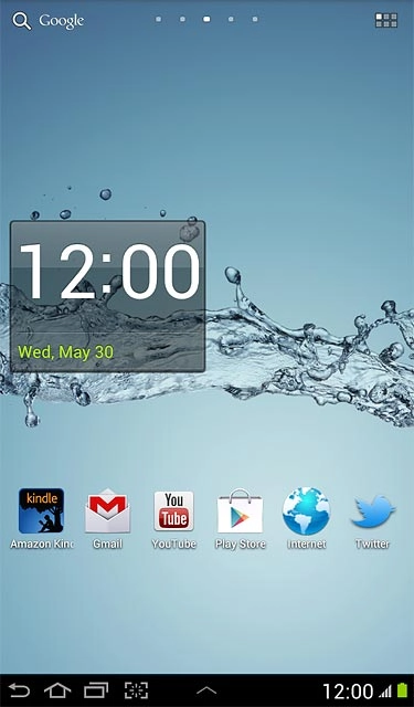 The battery icon shows the remaining battery power. The bigger the coloured section of the icon, the more power.Further information: Charge the battery