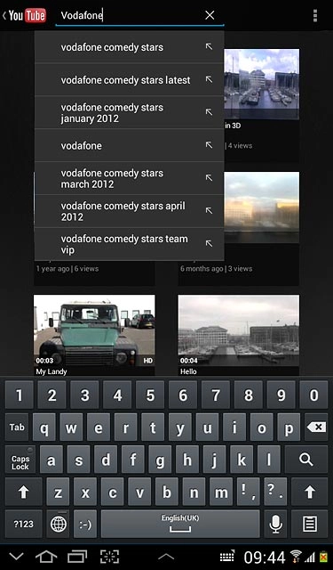 Key in the required search word and press the search icon.