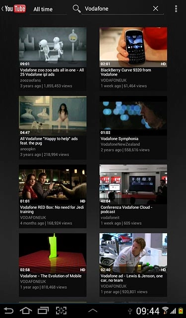 Press the required video clip.