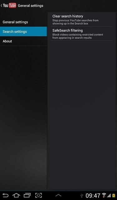 Press Clear search history.