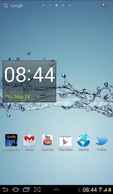 Press and hold the background image until a pop-up menu is displayed.
