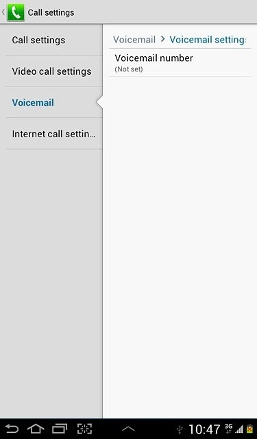 Press Voicemail number.