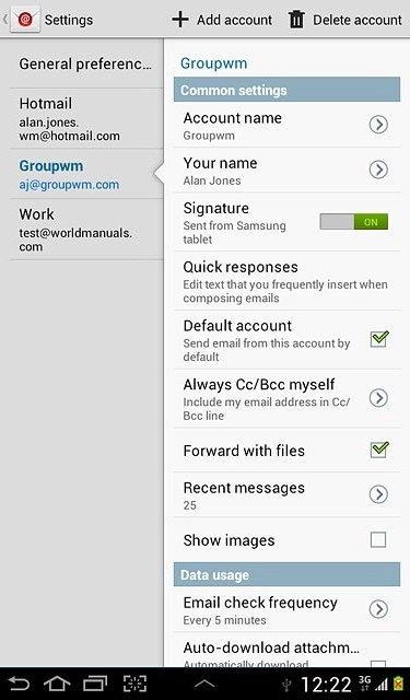 Press Delete account.