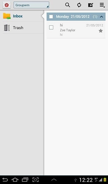 Press the settings icon.