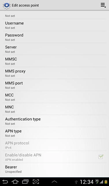 Press the settings icon.