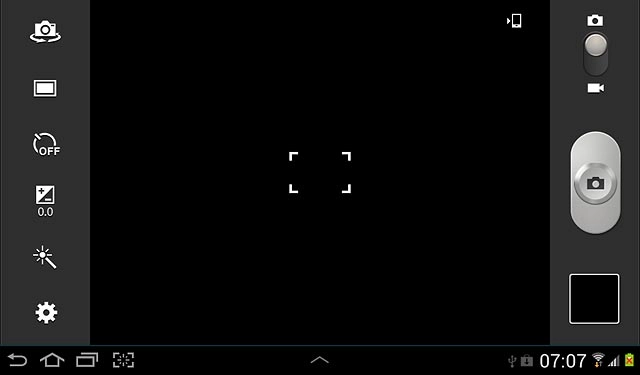 Press the camera settings icon.