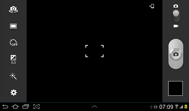 Press the camera settings icon.