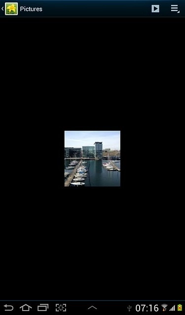 Press the return icon to return to the list of pictures and video clips.