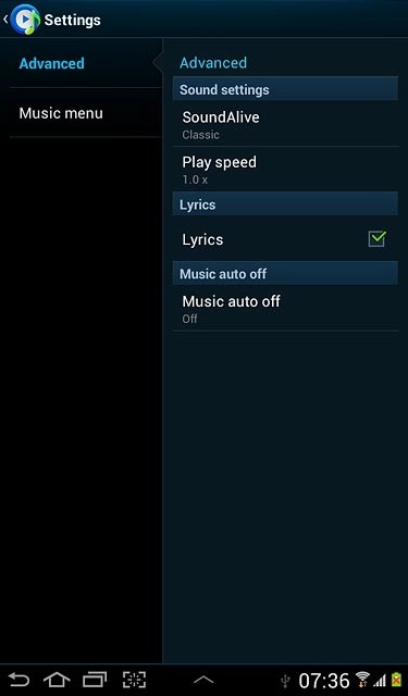 Press the return icon.