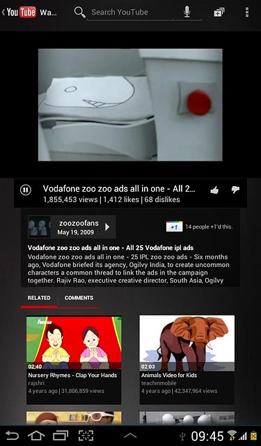 Press the return icon several times to return to the homepage.