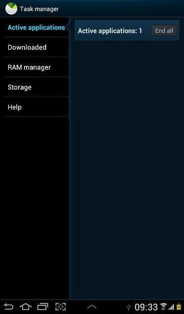 Press the home icon to return to standby mode.