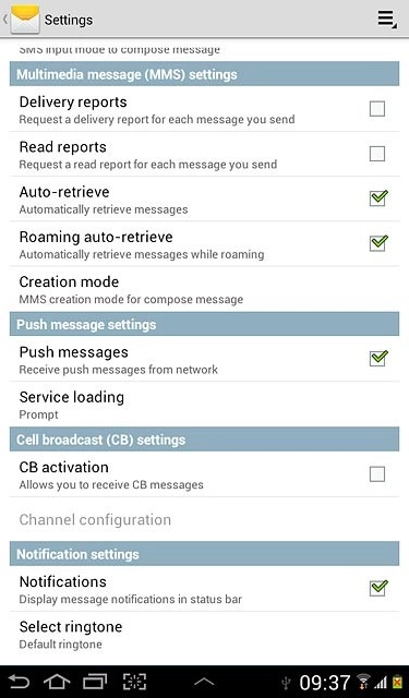 Press the home icon to return to standby mode.