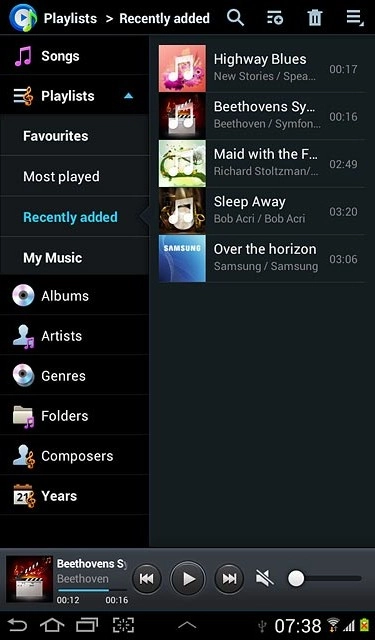 Press the home icon to return to standby mode.