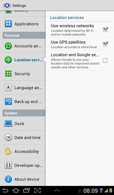 Press the home icon to return to standby mode.