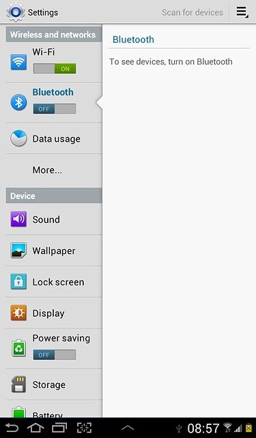 Press the home icon to return to standby mode.