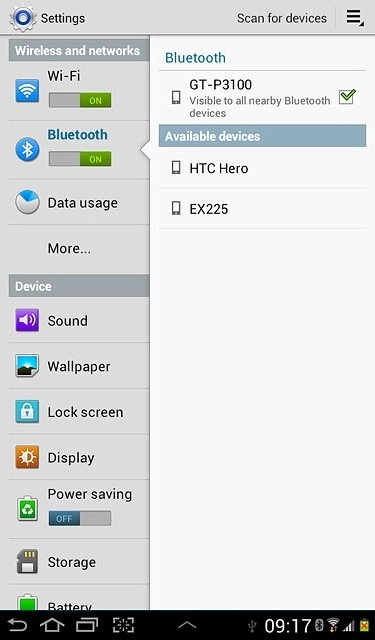 Press the home icon to return to standby mode.
