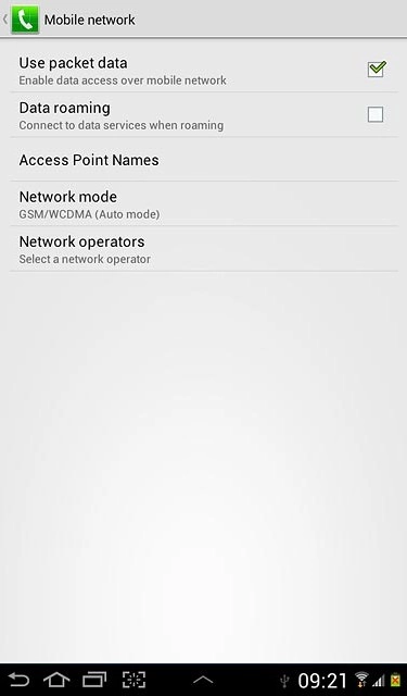 Press the home icon to return to standby mode.