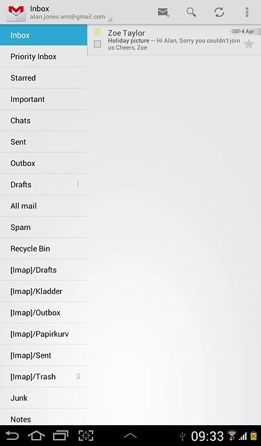 Press the home icon to return to standby mode.