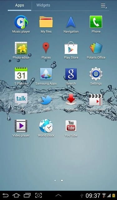 Press the home icon to return to standby mode.