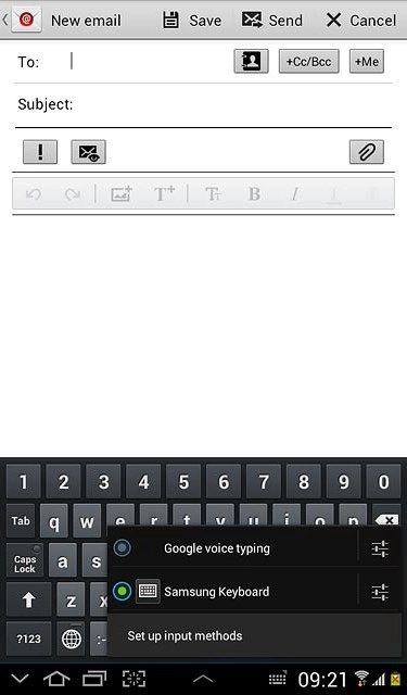 Press Samsung Keyboard.