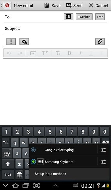 Press the settings icon next to Samsung Keyboard.