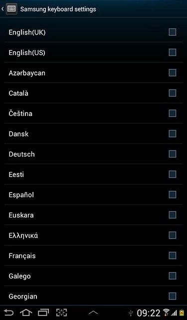 Press the required language to add it.