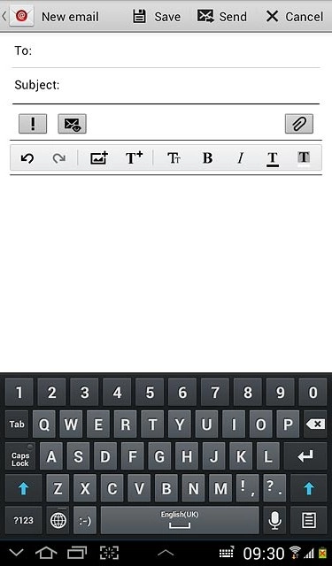 Press the writing language icon repeatedly to select the required writing language.