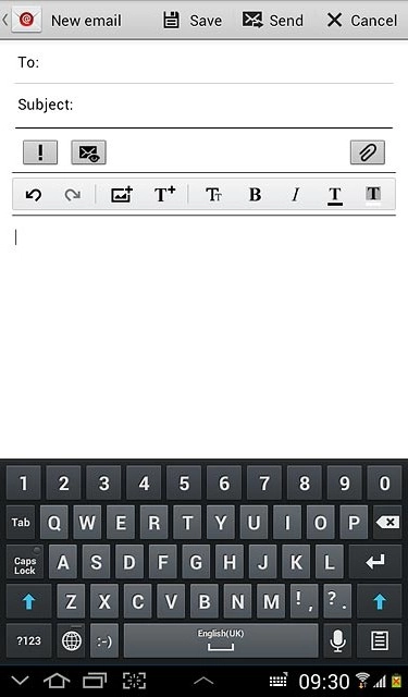 Press the letter keys to key in the required word.A number of words based on the letters you've keyed in are displayed.