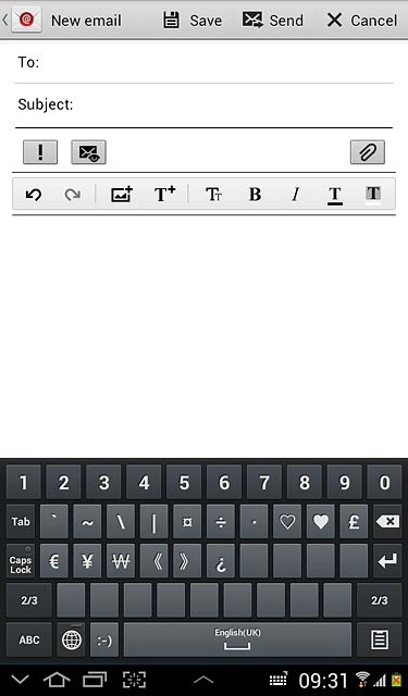 Press ABC to return to text input.