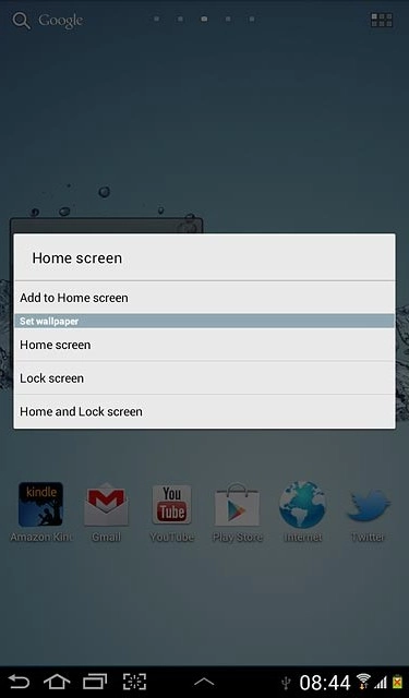 Press Home screen or Lock screen.
