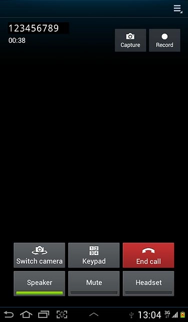 Press End call to end the call.