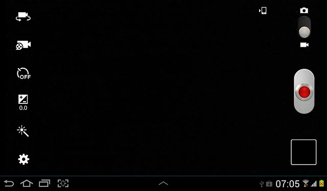 If the video recorder is turned on:Drag the indicator to the camera icon.