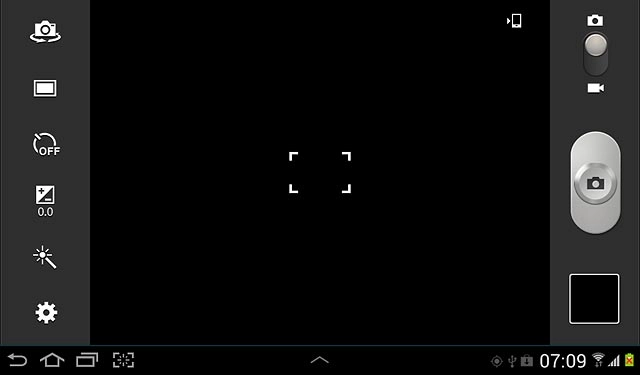 Press the camera settings icon.