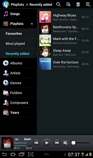 Press the create playlist icon.