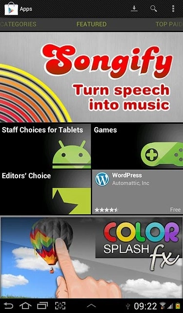 Press the search icon.