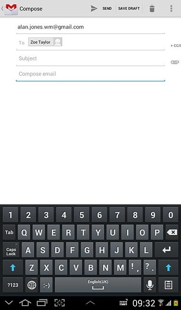 Press Compose email.Write the required text.