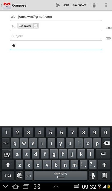 Press the attachment icon.Go to the required folder.
