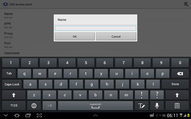 Key in Vodafone MMS and press OK.