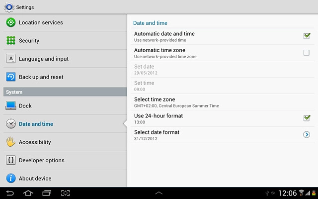 When the box next to the menu item is ticked (V), the function is turned on.