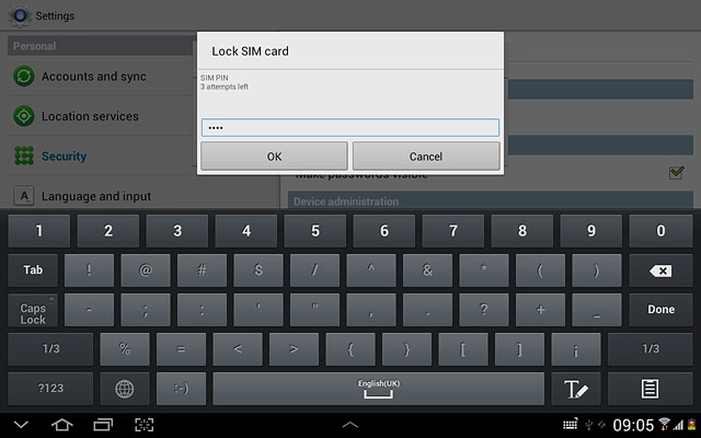 Key in your PIN and press OK.