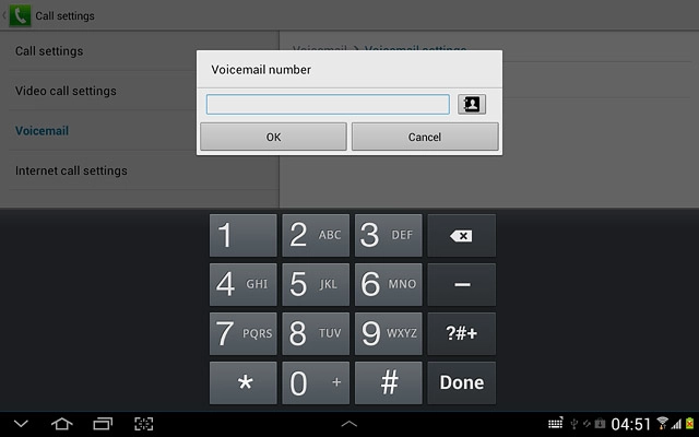 Key in +61414121121 and press OK.