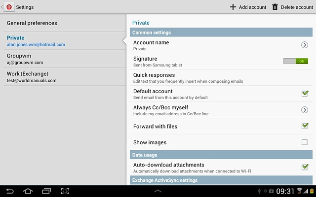 When the box next to the menu item is ticked (V), the function is turned on.